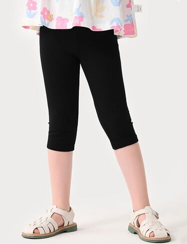 Kiench Girls Capri Leggings Cotton 3/4 Pants Summer School School Sports Pack of 3 in Kuwait