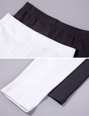 Kiench Girls Capri Leggings Cotton 3/4 Pants Summer School School Sports Pack of 3 in Kuwait