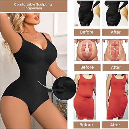 2 حزمة bodysuit للنساء - سلس السيطرة على البطن النحت نحت ثونغ بلا أكمام in Saudi Arabia