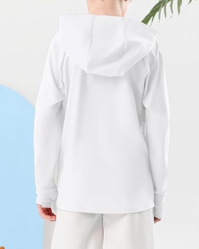 Century Star Long Sleeve Rash Guard Swim Shirts for Boys Toddler Kids UV Protection Fishing Hoodie with Thumb Hole in Saudi Arabia