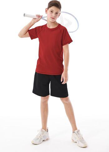 Cooraby Boys' UPF 50 Rashguard Swim Shirt Toddler Kids Youth Boys Short Sleeve Quick-Dry Swimwear Water Surf Swim Tee in Saudi Arabia