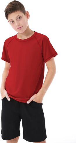 Cooraby Boys' UPF 50 Rashguard Swim Shirt Toddler Kids Youth Boys Short Sleeve Quick-Dry Swimwear Water Surf Swim Tee in Saudi Arabia