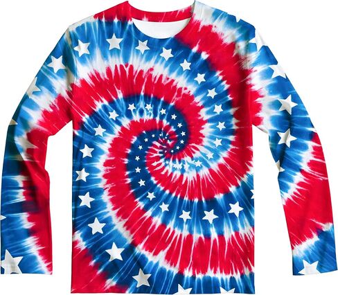 Kids Tie Dye Sun Protection Shirt UPF 50+ Long Sleeve Rash Guard Swim Shirts for Boys Girls in Kuwait