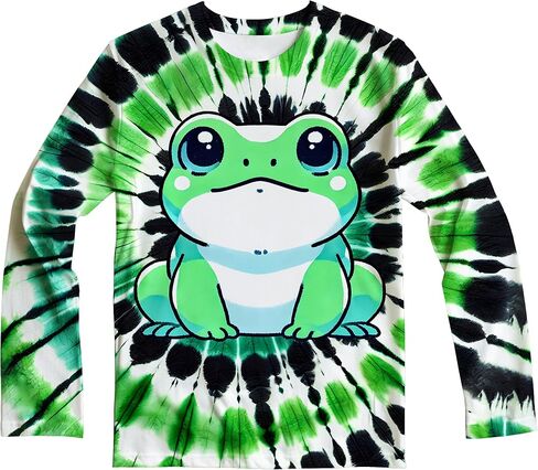 Kids Tie Dye Sun Protection Shirt UPF 50+ Long Sleeve Rash Guard Swim Shirts for Boys Girls in Kuwait