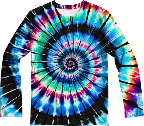 Kids Tie Dye Sun Protection Shirt UPF 50+ Long Sleeve Rash Guard Swim Shirts for Boys Girls in Kuwait