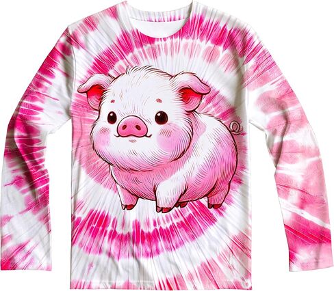 Kids Tie Dye Sun Protection Shirt UPF 50+ Long Sleeve Rash Guard Swim Shirts for Boys Girls in Kuwait