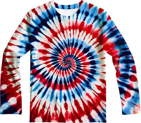 Kids Tie Dye Sun Protection Shirt UPF 50+ Long Sleeve Rash Guard Swim Shirts for Boys Girls in Kuwait