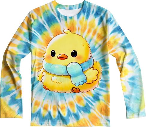 Kids Tie Dye Sun Protection Shirt UPF 50+ Long Sleeve Rash Guard Swim Shirts for Boys Girls in Kuwait