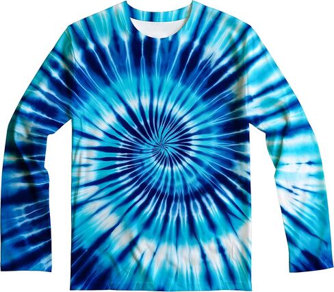 Kids Tie Dye Sun Protection Shirt UPF 50+ Long Sleeve Rash Guard Swim Shirts for Boys Girls in Kuwait