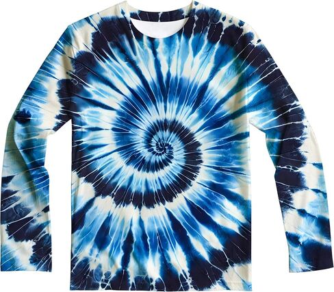 Kids Tie Dye Sun Protection Shirt UPF 50+ Long Sleeve Rash Guard Swim Shirts for Boys Girls in Kuwait