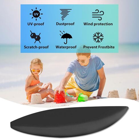 10-16FT Waterproof Kayak Covers for Outdoor Storage, 12FT Canoe Cover Accessories, Boat Cover Oxford Shade Marine Cockpit Dust Cover UV Protection Ultra Sunblock Shield for Fishing Boat Kayak Canoe in Saudi Arabia