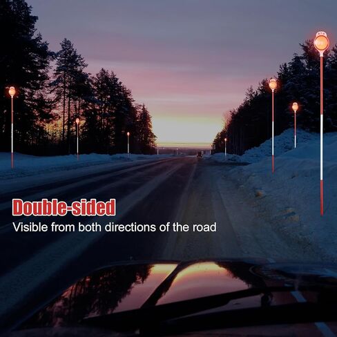 COCONUT Driveway Markers, Double Sided Reflective, 48 Inch Metal Snow Stake, 4 Packs in Kuwait