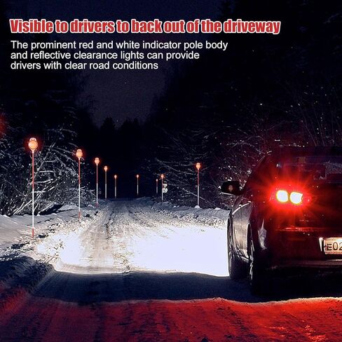 COCONUT Driveway Markers, Double Sided Reflective, 48 Inch Metal Snow Stake, 4 Packs in Kuwait