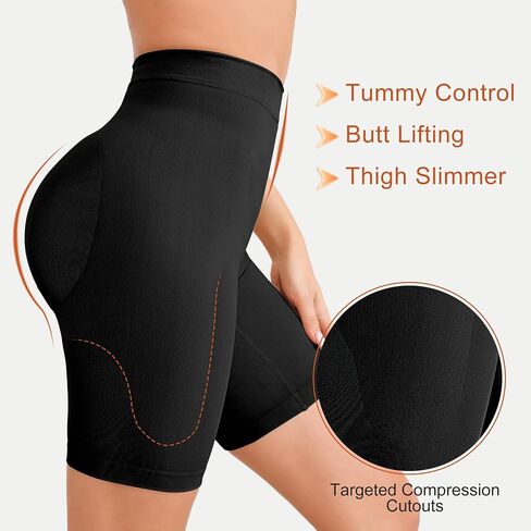 HOMETA High Waisted Thigh Slimming Shapewear Tummy Control for Women Seamless Shaping Body Shaper Shorts in Kuwait