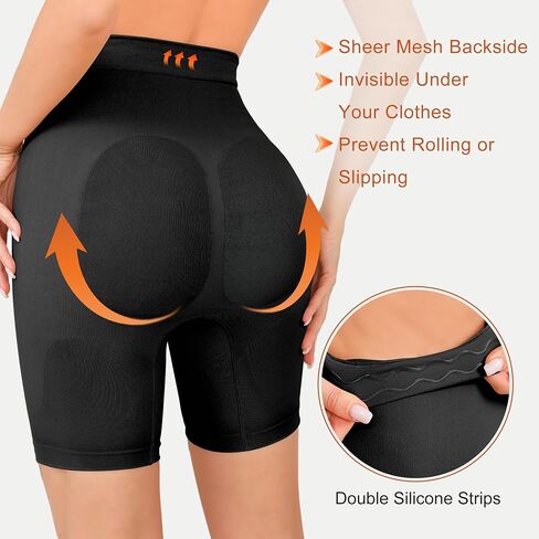 HOMETA High Waisted Thigh Slimming Shapewear Tummy Control for Women Seamless Shaping Body Shaper Shorts in Kuwait
