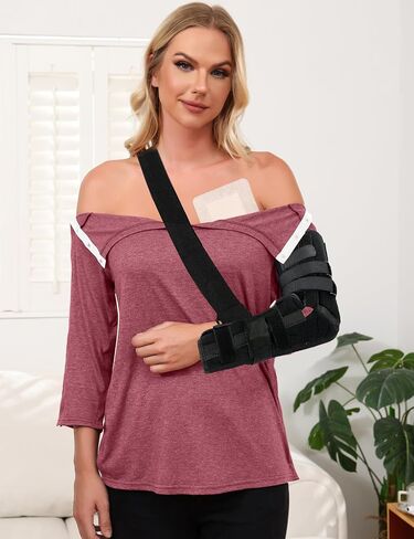 Post Shoulder Surgery Shirts for WomenTear Away 3/4 Sleeve Full Open Side Snap Dialysis Chemo Adaptive Clothing in Saudi Arabia