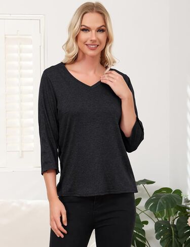 Post Shoulder Surgery Shirts for WomenTear Away 3/4 Sleeve Full Open Side Snap Dialysis Chemo Adaptive Clothing in Saudi Arabia