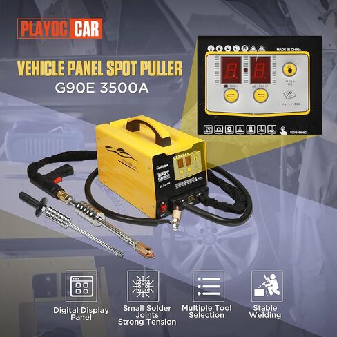 PLAYOCCAR Stud Welder Dent Repair Kit 110V, 3500A Spot Welder Dent Puller, 3KW Car Body Stud Welding Machine Multispot Bonnet Door Repair Tool Kit (3000, Watts) in Kuwait