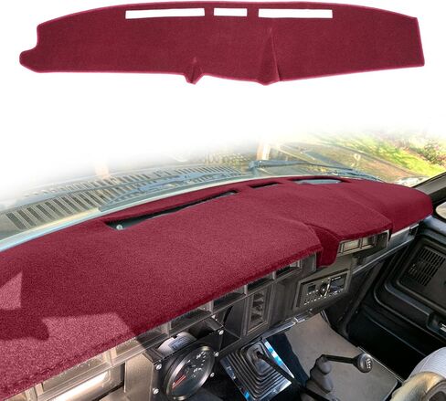 Dashboard Cover Custom Fit for Ford F100 F150 F250 F350 Bronco 1980 1981 1982 1983 1984 1985 1986 Dash Cover Mat Pad Carpet (Black) in Kuwait