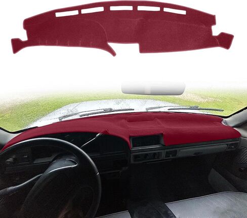 Dashboard Cover Custom Fit for Ford F100 F150 F250 F350 Bronco 1980 1981 1982 1983 1984 1985 1986 Dash Cover Mat Pad Carpet (Black) in Kuwait