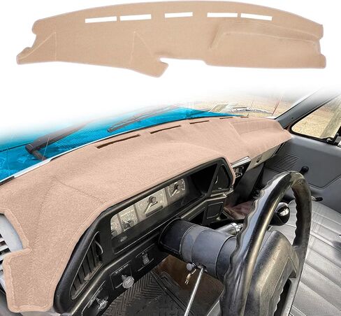 Dashboard Cover Custom Fit for Ford F100 F150 F250 F350 Bronco 1980 1981 1982 1983 1984 1985 1986 Dash Cover Mat Pad Carpet (Black) in Kuwait