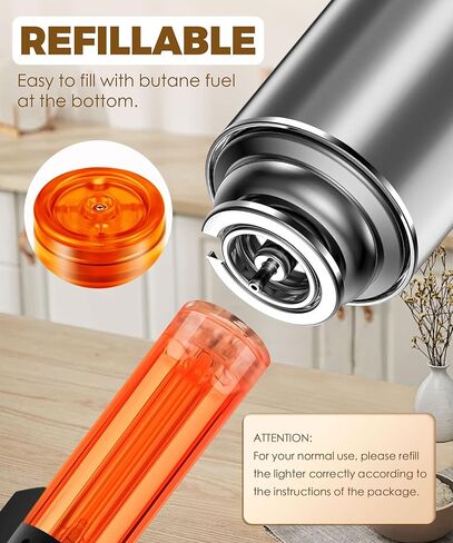 5 Pack of Torch Lighter, Powerful Windproof Jet Flame, Butane Gas Refill, with Safety Lock, Mini Blow Torch Lighters for Candle, Firework (NO Gas) in Kuwait