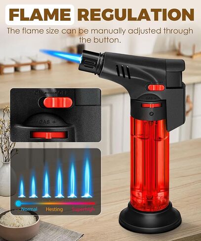 5 Pack of Torch Lighter, Powerful Windproof Jet Flame, Butane Gas Refill, with Safety Lock, Mini Blow Torch Lighters for Candle, Firework (NO Gas) in Kuwait