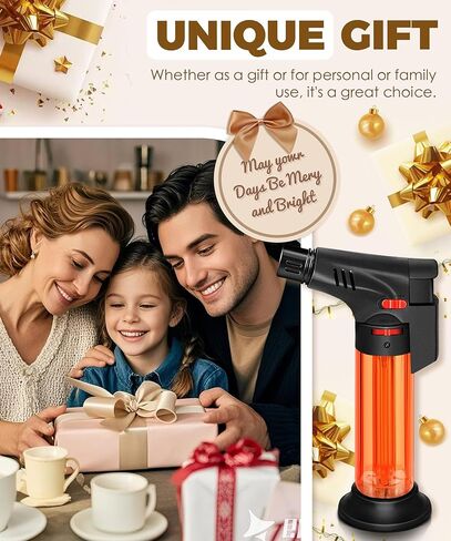 5 Pack of Torch Lighter, Powerful Windproof Jet Flame, Butane Gas Refill, with Safety Lock, Mini Blow Torch Lighters for Candle, Firework (NO Gas) in Kuwait