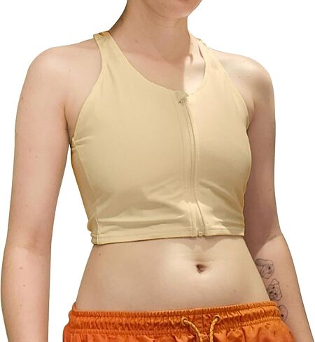 Chest binder Corsets, Trans binder for Large Breasts with Zipper FTM Bustiers - Ultra flat binder in Saudi Arabia