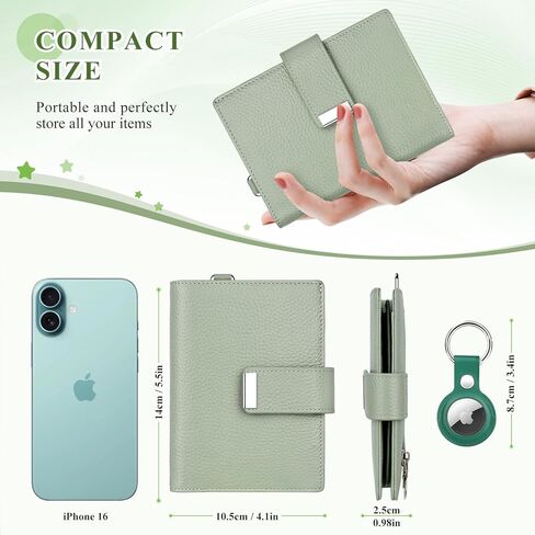 BKNOOU RFID Blocking Passport Holder with Airtag - Leather Travel Passport Wallet for Women & Men, Slim Bifold Travel passport holder Holds Cards & Tickets & Cash (Blue) in Kuwait