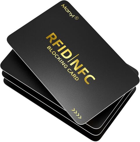 RFID Blocking Card for Wallets, Contactless NFC Credit Card ID Protection Safe Bank Cards Passport Entire Wallet Purse Shield Protector Blocker Guard Pack of 2 in Kuwait