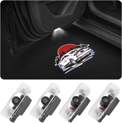 LED LED Car Door Logo Lights متوافقة مع RZ300E RZ450E مجاملة جهاز الإسقاط بالليزر ترحيب مصباح مصباح بركة أضواء أدوات السيارة (RZ) in Kuwait