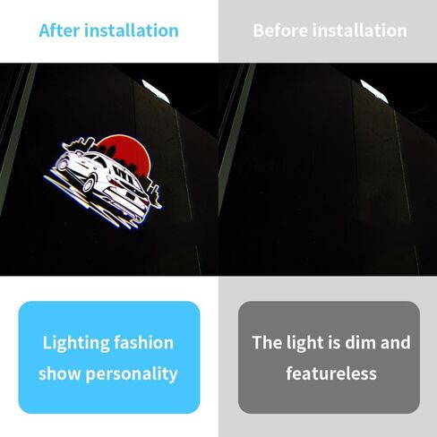 LED LED Car Door Logo Lights متوافقة مع RZ300E RZ450E مجاملة جهاز الإسقاط بالليزر ترحيب مصباح مصباح بركة أضواء أدوات السيارة (RZ) in Kuwait