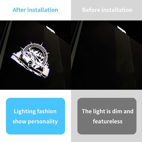 LED LED Car Door Logo Lights متوافقة مع RZ300E RZ450E مجاملة جهاز الإسقاط بالليزر ترحيب مصباح مصباح بركة أضواء أدوات السيارة (RZ) in Kuwait