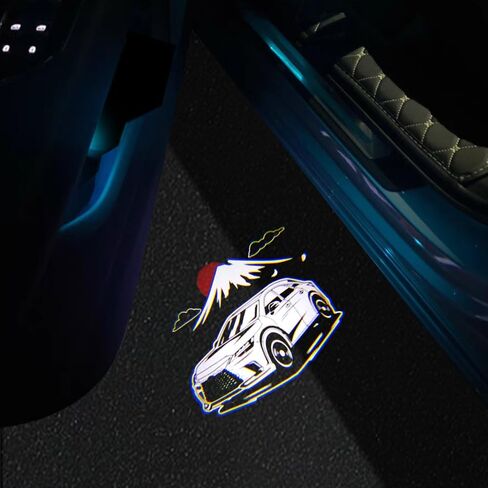 LED LED Car Door Logo Lights متوافقة مع RZ300E RZ450E مجاملة جهاز الإسقاط بالليزر ترحيب مصباح مصباح بركة أضواء أدوات السيارة (RZ) in Kuwait