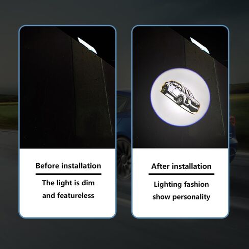 LED Door Logo Projector 3D Ghost Shadow Lights compatible for Cadillac XT5 Puddle Lights Welcome Courtesy Light Auto Accesories 2 Pack (XT5) in Saudi Arabia