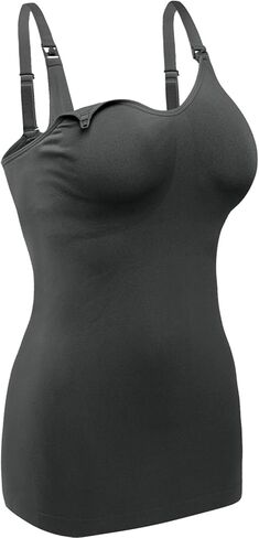 Women's Maternity Nursing Tank Tops with Built in Bra for Breastfeeding Camisoles Shirt 4Pack in Saudi Arabia