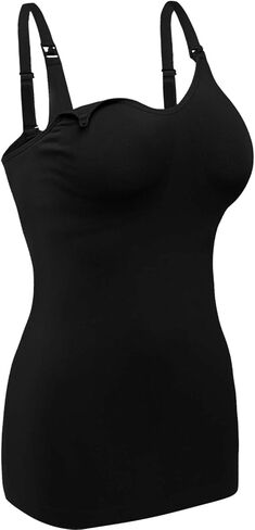 Women's Maternity Nursing Tank Tops with Built in Bra for Breastfeeding Camisoles Shirt 4Pack in Saudi Arabia