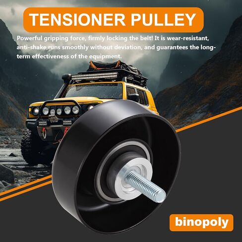 binopoly 36299 Belt Tensioner/Idler Pulley for 2001-2020 Buick Rainier Cadillac Escalade Chevy Avalanche/Colorado/Express/SSR/Tahoe GMC Canyon/Envoy/Savana/Yukon OE#89669 12555609 12580771 12669569 in Saudi Arabia
