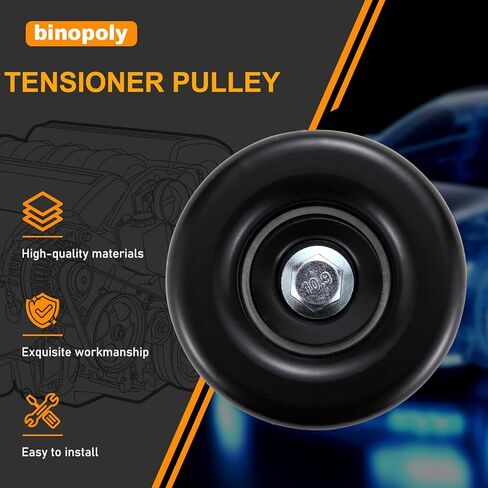 binopoly 36299 Belt Tensioner/Idler Pulley for 2001-2020 Buick Rainier Cadillac Escalade Chevy Avalanche/Colorado/Express/SSR/Tahoe GMC Canyon/Envoy/Savana/Yukon OE#89669 12555609 12580771 12669569 in Saudi Arabia