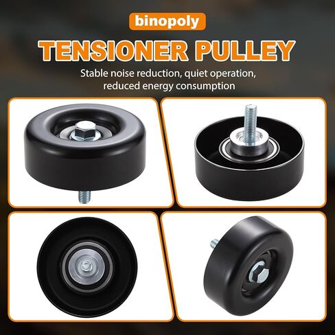 binopoly 36299 Belt Tensioner/Idler Pulley for 2001-2020 Buick Rainier Cadillac Escalade Chevy Avalanche/Colorado/Express/SSR/Tahoe GMC Canyon/Envoy/Savana/Yukon OE#89669 12555609 12580771 12669569 in Saudi Arabia
