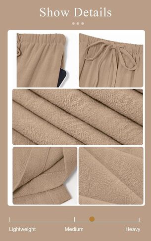 PRETTYGARDEN Summer Wide Leg Linen Pants Women with Pockets High Waist Drawstring Loose Casual Palazzo Lounge Pants Women in Saudi Arabia
