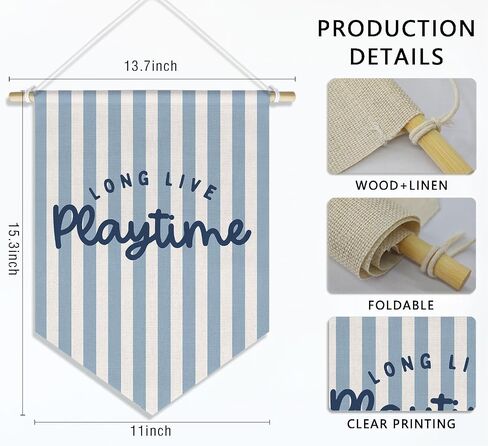 LICE PLAYTINE PLAYTING DECER DECER CANVAS Hanging Banner-Kids Room Room Room Room Congery Decor in Kuwait