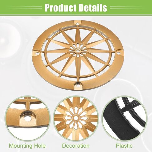 ACROPIX Universal 4" Car Speaker Grills Cover Round 4 Inch Audio Speaker Subwoofer Guard Protector Case with Mounting Screws ABS Black - Pack of 2 in Saudi Arabia