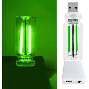 USB & Battery Lighting Retro Car Lamp, Touch Dimmable Decorative Neon Night Lights, Automotive Ambient LED Bulb Romantic Decorations for Vehicle, Bedroom, Hallway, Desk, No Pole dimming (Red)