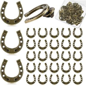 Yinkin 50 Pcs Cowboy Western Lapel Pin Men Women Lucky Horseshoe Lapel Pin Vintage Metal Horseshoe Cowgirl Backpack Party