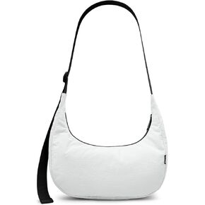 Iioscre Medium Crossbody Crescent Bag for Women Men Trendy, Nylon Crossbody Hobo Bag with Adjustable Strap and Inner Pockets.