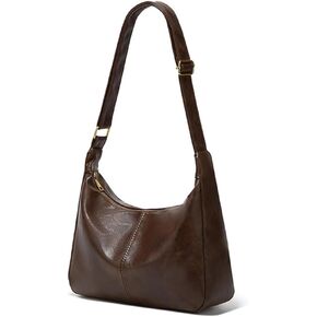 Slouchy Hobo Bags for Women Leather Shoulder Bag Everyday Purse Vintage Slouchy Bag Hobo Purse with Zipper