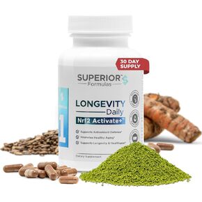 الصيغ المتفوقة طول العمر اليومي NRF2 Activator | ملحق مضادات الأكسدة لدعم الخلايا الصحي والشيخوخة الصحية | 60 كبسولات ، غير المعدلة وراثيا