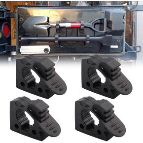حامل مشبك المتجار سريع الإفراج عن الشاحنات UTV ATV Ofrroad و Boat & Train 4x4 Parts ، أقواس قابلة للتعديل من 1-1/7 '' إلى 1-3/7 '' أداة القطر-4 حزمة أسود